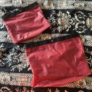 Victorinox Swiss Army travel pack pouches, red w/ black trim; set of 2